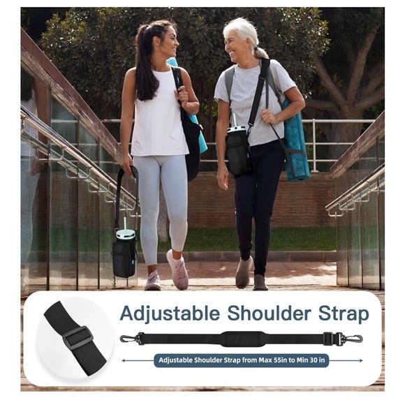 Water Bottle Carrier Bag for Hydro Flask 40/32oz Tumbler Phone Pocket Nylon NWOT - Picture 3 of 5